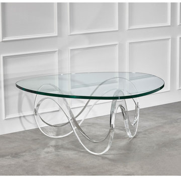 Modern Coffee Tables with Lucite Acrylic Legs