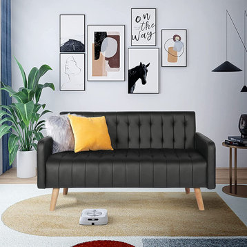 Modern Striped 52-inch Loveseat Sofa