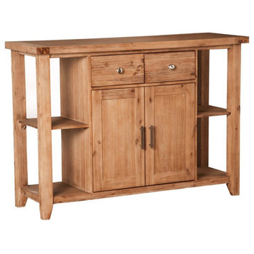 Alpine Furniture Aspen Wood Dining Server in Antique Natural (Brown)