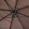 Costway Outdoor Patio 10' Hanging Umbrella Sun Shade W/t Cross Base Tan