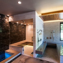 Sauna and bath area
