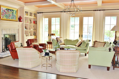 Transitional family room photo in New York