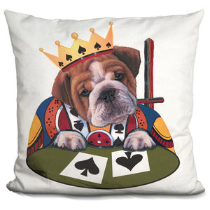 LiLiPi Robin Bulldog Decorative Accent Throw Pillow