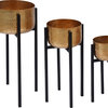 Renwil New Traditional Lebren 3 Piece Planter Set in Brass and Black