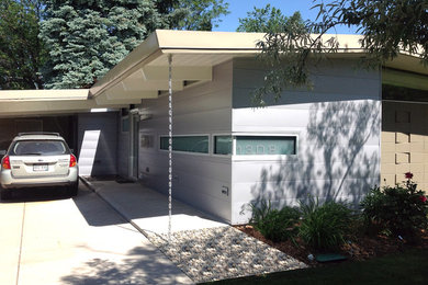 Example of a minimalist exterior home design in Denver