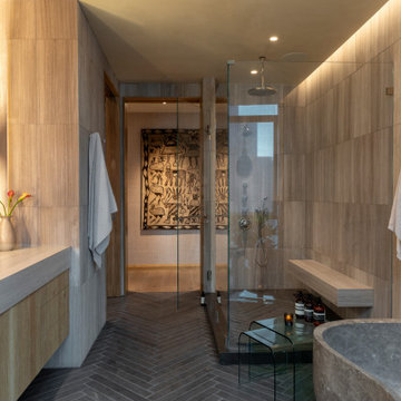 Proper Vibes Penthouse Primary Bath toward Bedroom