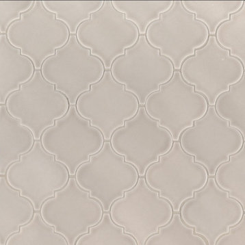 Sample of Portico Pearl Arabesque Glossy Ceramic Tile