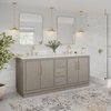 The Arrington Bathroom Vanity, Gray, 72", Double Sink, Freestanding