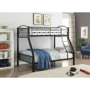 Acme Furniture Cayelynn, Bunk Bed, Twin/Full Black 37380BK