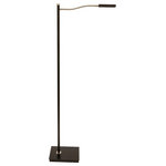 House of Troy - House of Troy Lewis LEW800-BLK 1 Light Floor Lamp in Black with Satin Nickel - Height : 52"