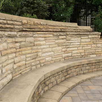 Bench In Retaining Wall
