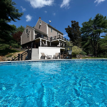 Westminster, MA Multi-level Trex Transcend Lineage Biscayne Deck