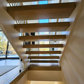 Project #111 | Open-Riser Staircase with Glass Panel Detail