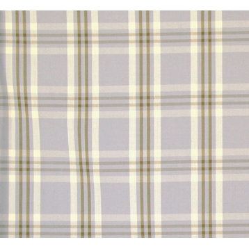 Purple Brown Plaid Curtain Fabric, Standard Cut