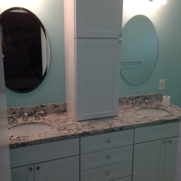 Aqua blue bathroom in Escondido