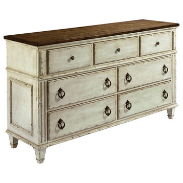 Emma Mason Signature Marvelous 7 Drawer Dresser in Fossil and Parchment