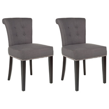 Safavieh Sinclair Ring Chairs, Set of 2, Charcoal, Fabric