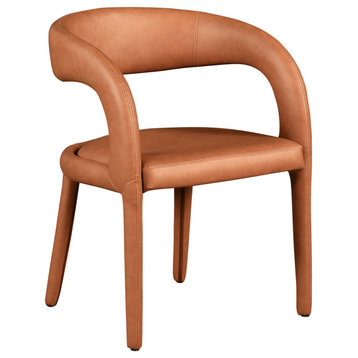 Sylvester Faux Leather Dining Chair, Cognac