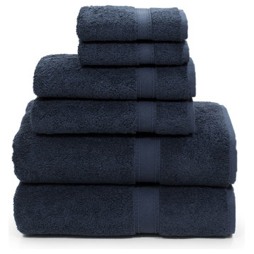 Linum Home Textiles Sinemis Terry 6-Piece Towel Set, Navy
