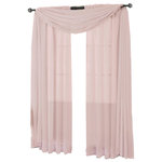 Royal Tradition - Abri Single Rod Pocket Sheer Curtain Panel, Mauve, 50"x96" - Want your privacy but need sunlight? These crushed sheer panels can keep nosy neighbors from looking inside your rooms, while the sunlight shines through gracefully. Add an elusive touch of color to any room with these lovely panels and scarves. Sheers enhance the beauty of windows without covering them up, and dress up the windows without weighting them down. And this crushed sheer curtain in its many different colors brings full-length focus to your windows with an easy-on-the-eye color.