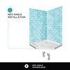 Neo Angle Corner Acrylic Shower Base, Non-Slip/Textured, 42x42