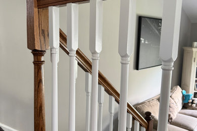 Inspiration for a modern staircase remodel in Wilmington