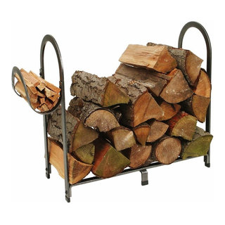 Sling Fireplace Log Rack Hammered Steel