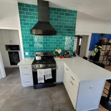 GREEN AND WHITE KITCHEN