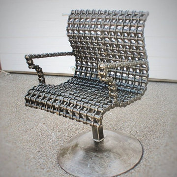 Modern Scrap Metal Chain Chair