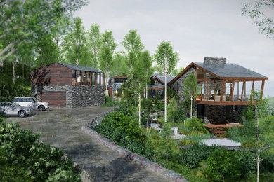 Trendy home design photo in Denver