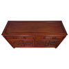 Consigned Vintage, Chinese Carved Rosewood Sideboard Buffet Table