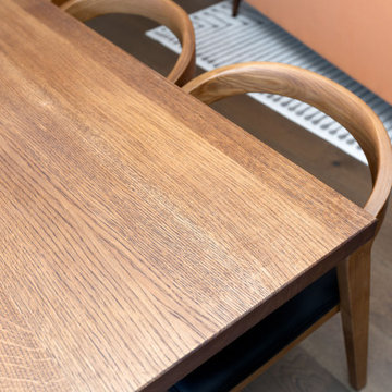 Artistic & Influential Lay-On Shaker Kitchen & Banquette Dining Area