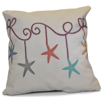 Decorative Holiday Pillow Geometric Print, Purple, 16"x16"