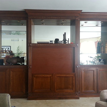 Retrofit your old entertainment center to accommodate a new flat panel HDTV.