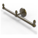 Allied Brass - Monte Carlo 2 Arm Guest Towel Holder, Antique Brass - This elegant wall mount towel holder adds style and convenience to any bathroom decor. The towel holder features two arms to keep a pair of hand towels easily accessible in reach of the sink. Ideally sized for hand towels and washcloths, the towel holder attaches securely to any wall and complements any bathroom decor ranging from modern to traditional, and all styles in between. Made from high quality solid brass materials and provided with a lifetime designer finish, this beautiful towel holder is extremely attractive yet highly functional. The guest towel holder comes with the 12 inch bar, a wall bracket with finial, two matching end finials, plus the hardware necessary to install the holder.