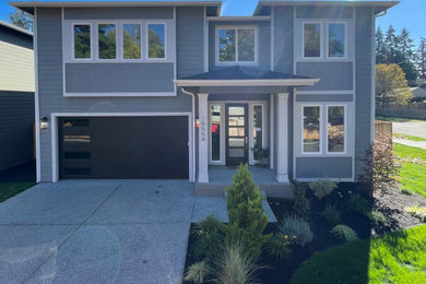 Inspiration for a transitional exterior home remodel in Seattle