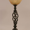 Toltec Lighting Elegante Table Lamp, 10" Amber Crystal Glass