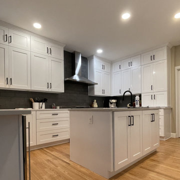 Large Kitchen with Black and White