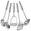 YBM Home 15" Slotted Spoon, Silver, 8 Pack