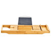 ToiletTree Products Bamboo Bathtub Caddy with Extending Sides and Book Holder