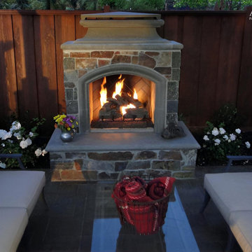 Pleasanton, Black Ave., Small backyard has all the desired key elements.