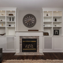 Mantle with bookcases
