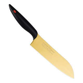 Messermeister Oliva Elite 7 Inch Kullenschliff Santoku Knife