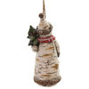 Holiday Ornaments Snowman Holding Tree Or Wreath Glittered Winter C9274 Wreath