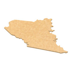 CuttingBoards.net - State Shaped Cutting Boards, Brown Richlite, Maine - Cutting Boards