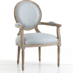 Louis XVI End Chair - French Blue - Armchairs And Accent Chairs