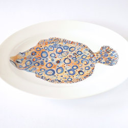 18" Peacock Flounder Platter - Products