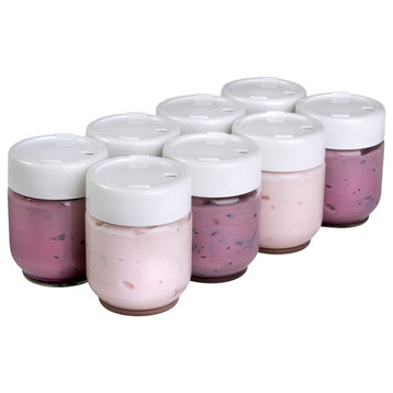 Euro Cuisine Glass Jars For Yogurt Maker YMX650, Set of 8