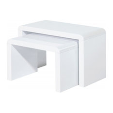 Scandinavian White Nesting Coffee Tables, Set of 2