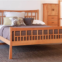 Contemporary Craftsman High Footboard Bed - Platform Beds